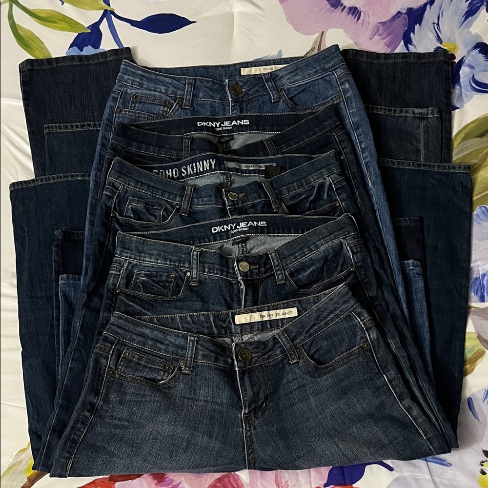 5 Pairs (Lot) of DKNY Jeans Women’s Size 4 💙💙💙💙💙
